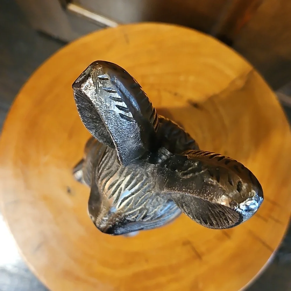 Silver Rabbit Sculpture 12.5" Tall Nice Hare Details - Picture 12 of 14